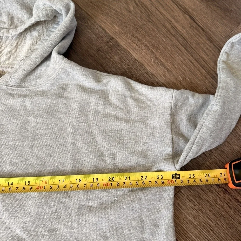 Alo Yoga Cropped Hoodie Womens S Gray Sweatshirt Pullover Yoga Gym Athletic